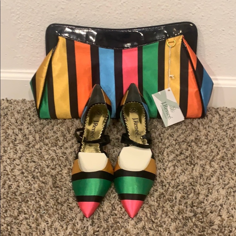 J.Renee heels and Clutch purse